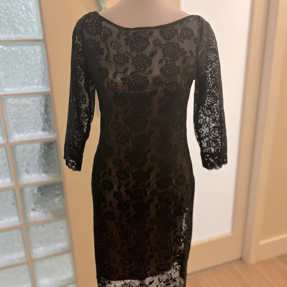 Venus black lace dress